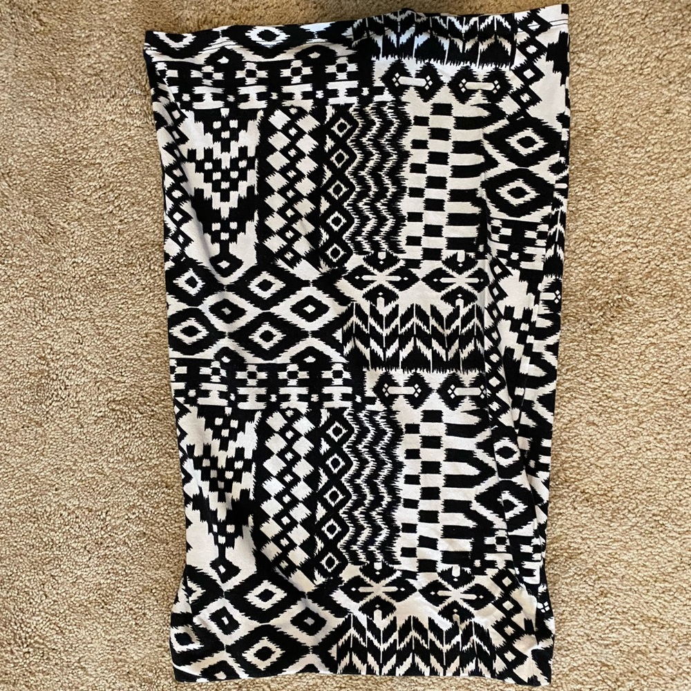Black and white Stretch Skirt